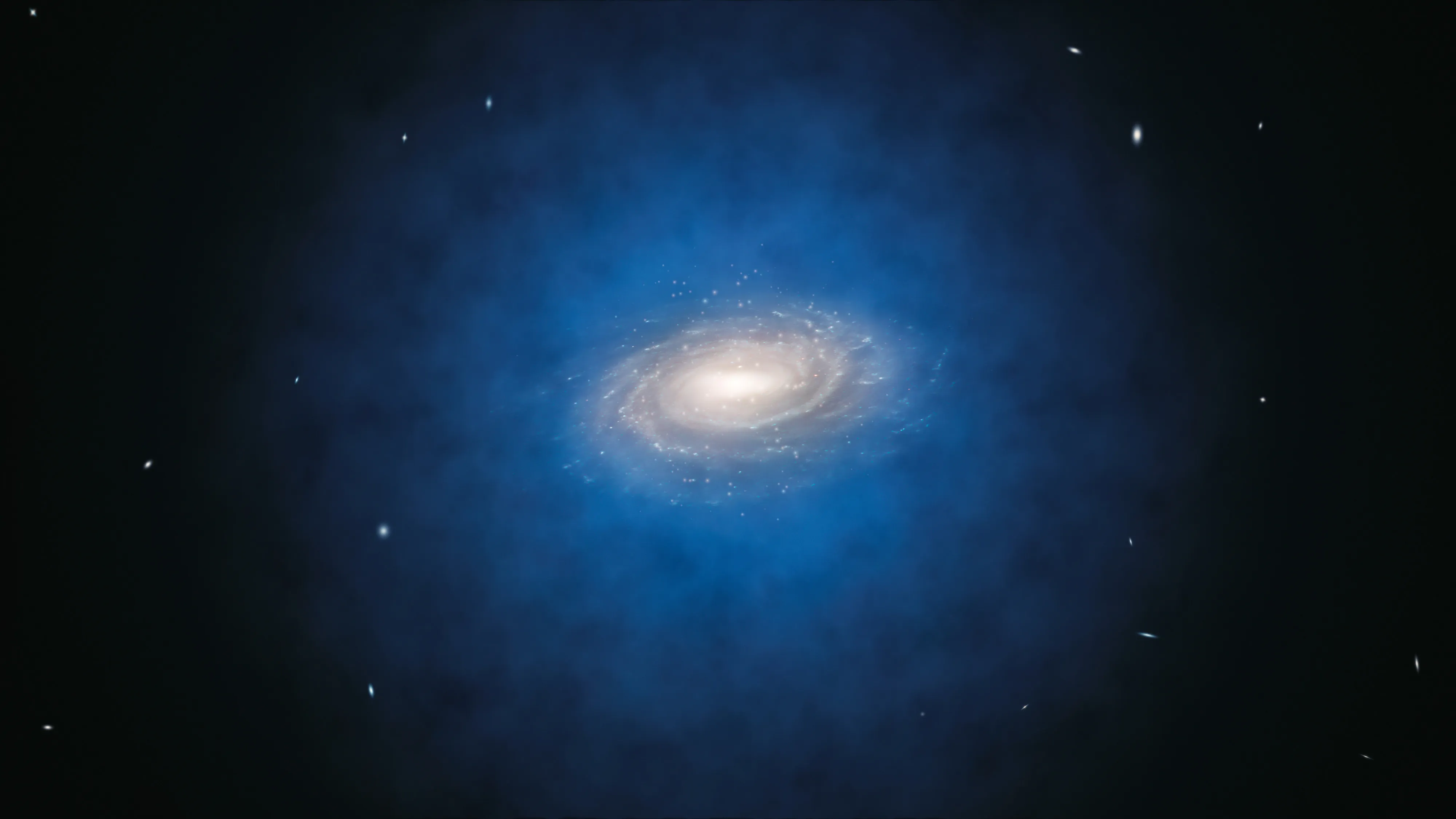 Visualization of the Milky Way embedded in its dark matter halo