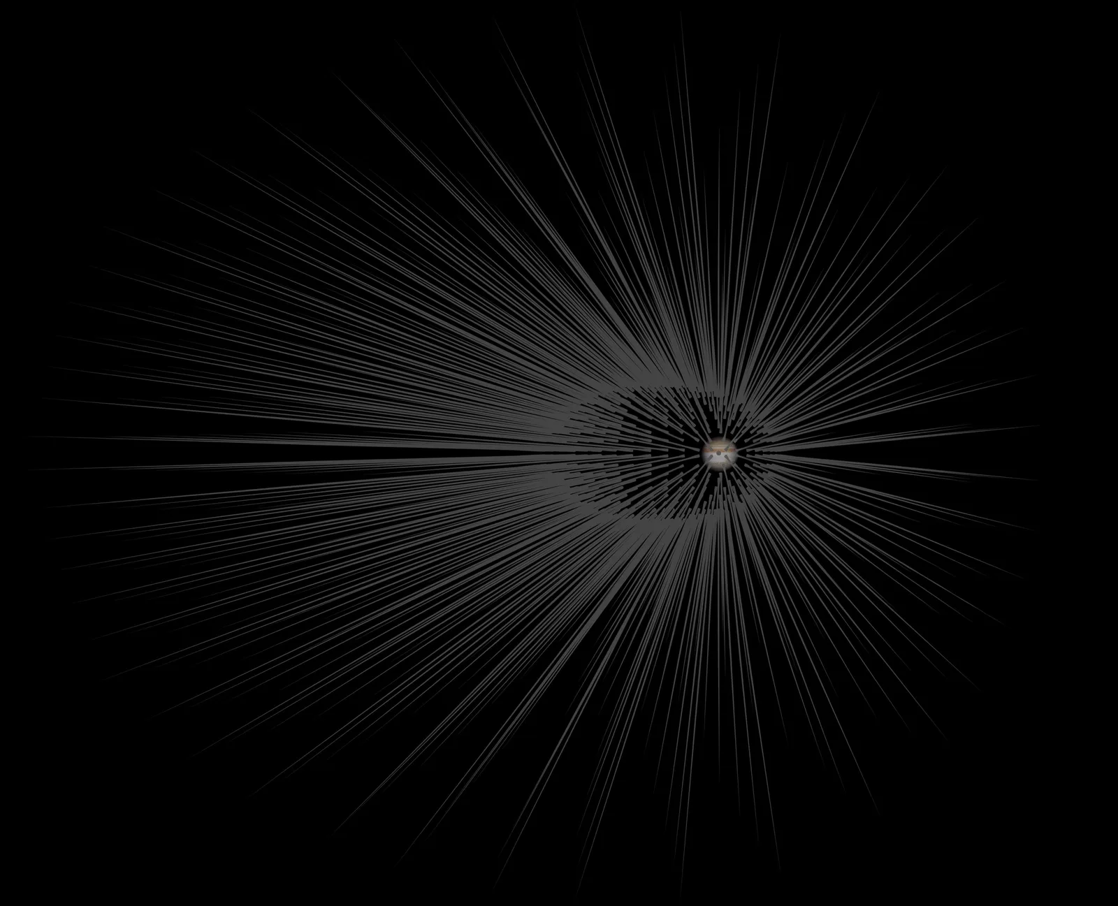 Simulated cosmic web of dark matter filaments threading through dark intergalactic space, with bright nodes where galaxies form.