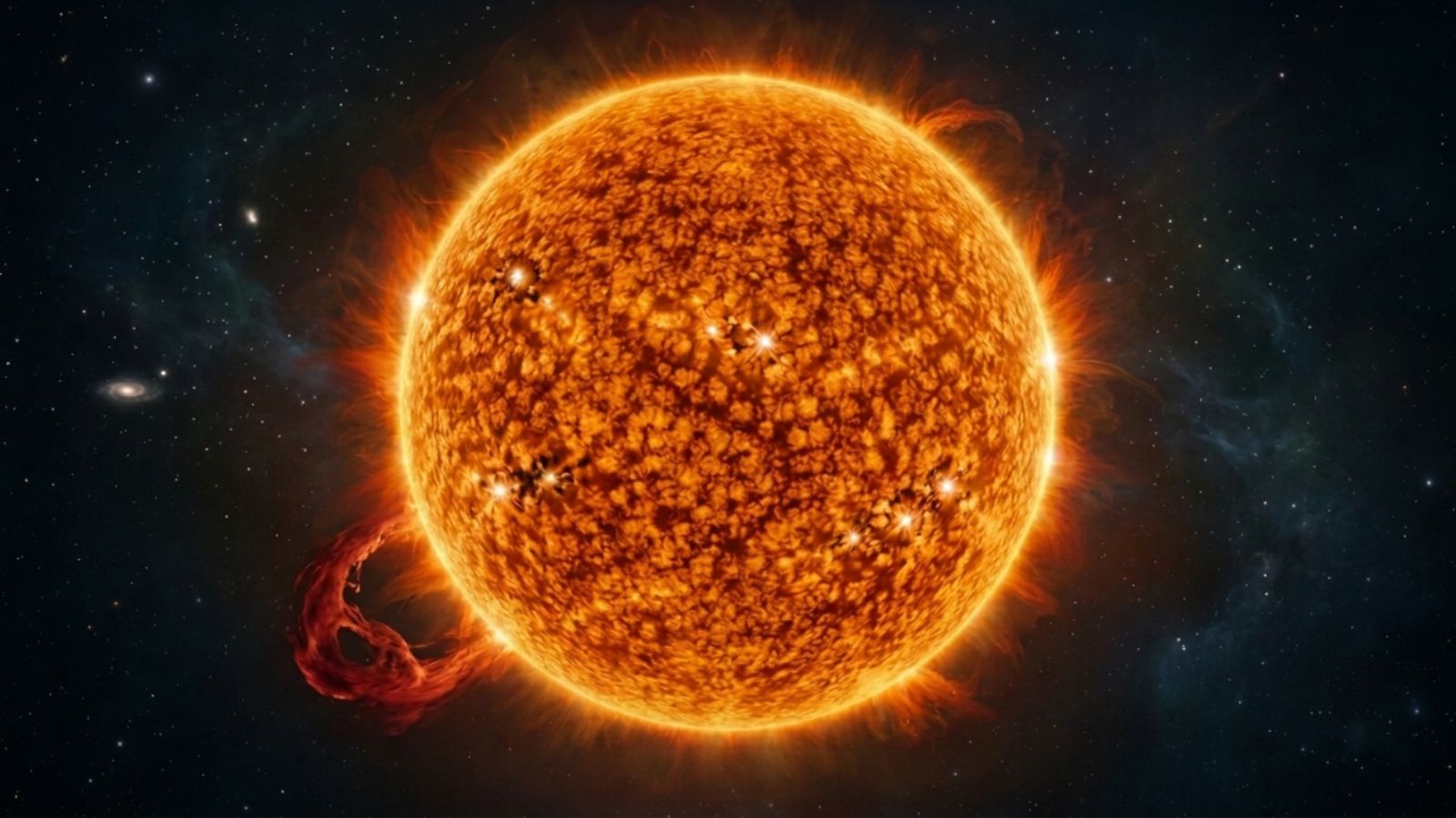 Artist's impression of a close stellar passage perturbing the Sun's outer Oort Cloud